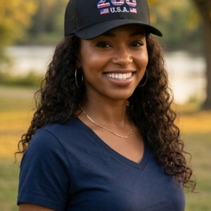 250 USA American Flag Hat FlexFit